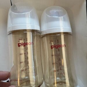 PPSU Wide Neck Baby Bottle 2 Packs, 8.1 Oz(3+ months)(Not Glass)